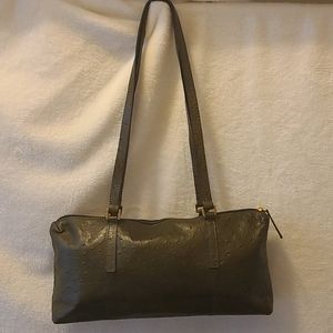Francesco Biasio Olive Leather Shoulder Bag